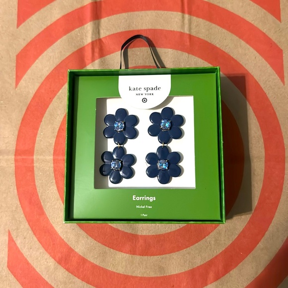 LOW START*KSxT NIB Floral Linear Earrings - Picture 2 of 5